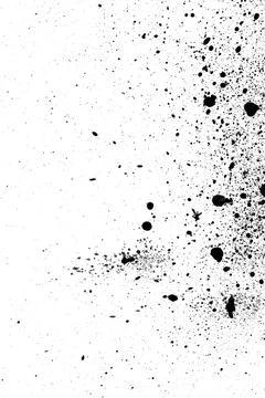 Ink Splash Pattern, Black Watercolor Splatter Background. Illustrazione stock