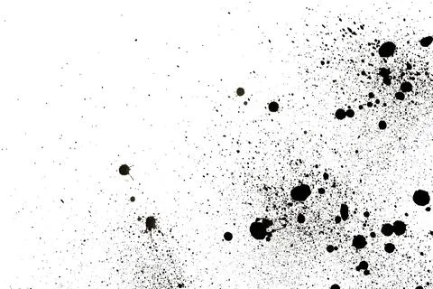 Ink Splash Pattern, Black Watercolor Splatter Background. Stock Illustration