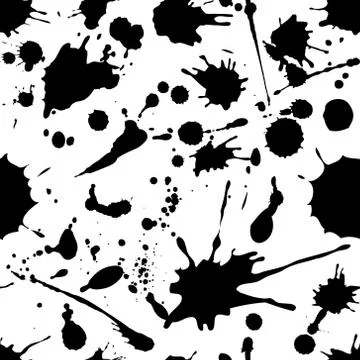 Ink splash seamless pattern Illustrazione stock
