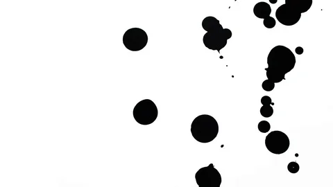 Ink Splashes With Alpha. Ink Bleeds. Ink Blots. Stock Footage 79804269