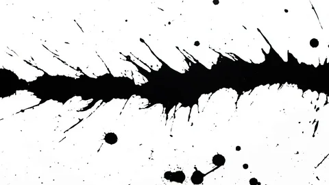 Ink Splashes With Alpha. Ink Bleeds. Ink Blots. Stock Footage 79804306
