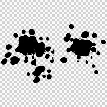 Ink splashes and droplets 스톡 일러스트