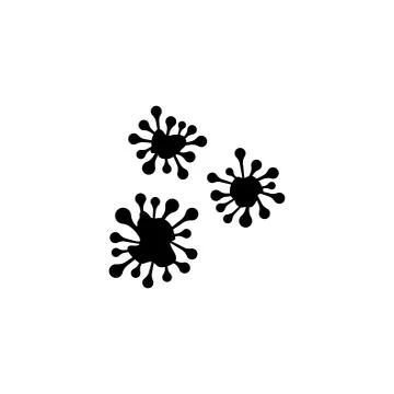 Ink Splashes Blots Flat Vector Icon Stock Illustration