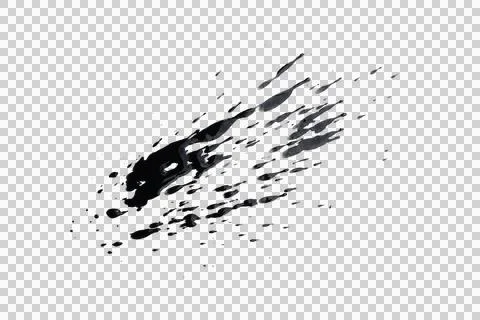 Ink splashes isolated transparency background. Stock Illustration