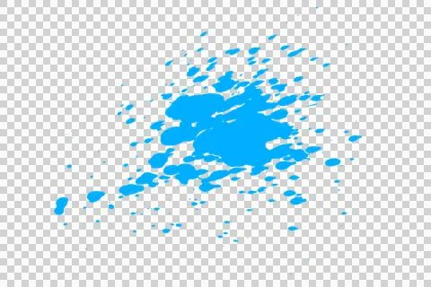 Ink splashes isolated transparency background. Stock Illustration