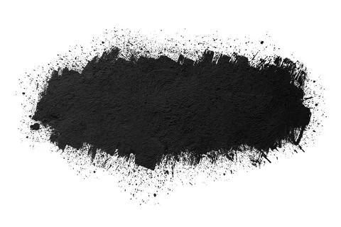 Ink splashes isolated on white background. Stock Photos