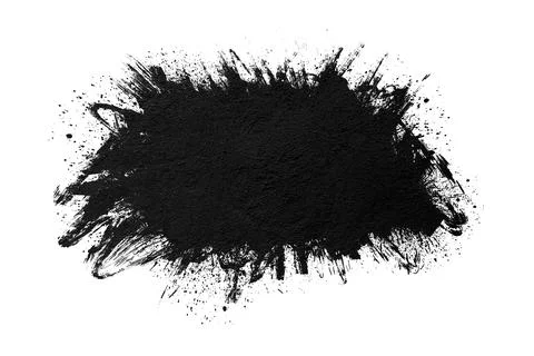 Ink splashes isolated on white background. Stock Photos