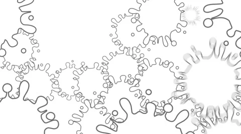 Ink Splashes White outline Stock Footage 53607923