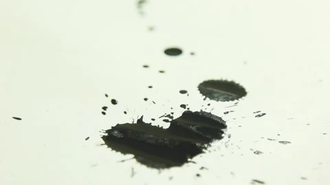Ink splashing on white background artistic shot Stock Footage 165173166