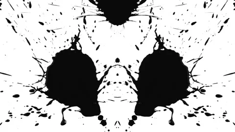 Ink Splat Mirrored 1 Stock Footage 201886637