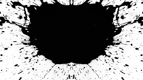 Ink Splat Mirrored 2 Stock Footage 201886636