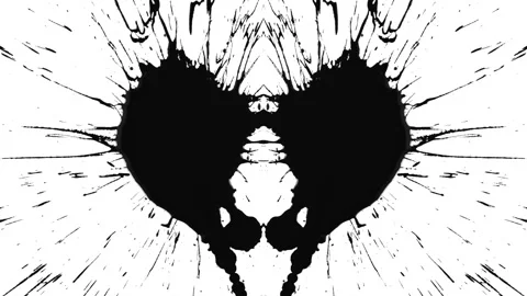 Ink Splat Mirrored 3 Stock Footage 201886635