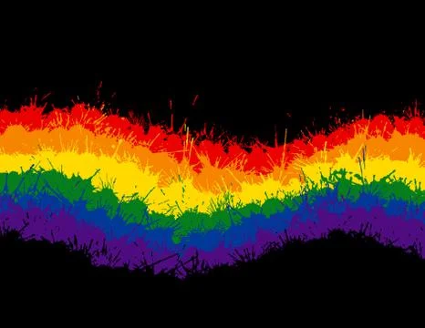 Ink splat rainbow Illustration