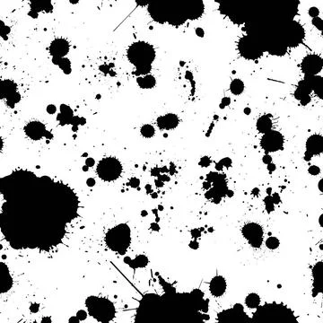 Ink splats pattern Black and white patten with ink splats for your design,... 스톡 사진