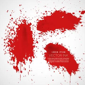 Ink splatter collection vector background Illustrazione stock