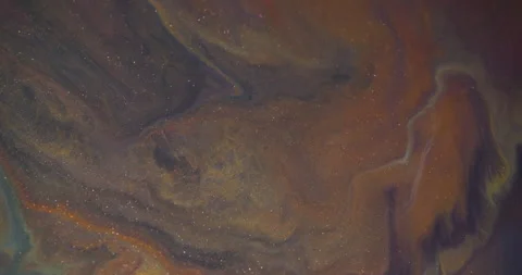 Ink splatter color glitter mix water ripple flow Stock Footage 339780614