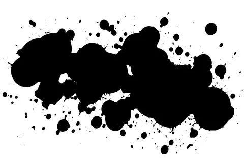 Ink Splatter Vector Paint: Abstract Blot and Splash with Drop's. Abstract Grunge Stock Illustration