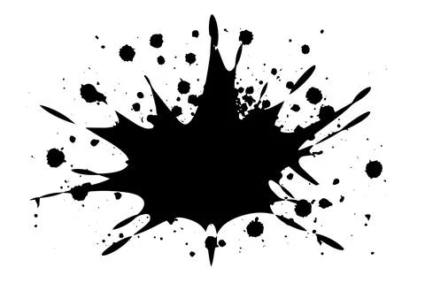 Ink Splatter Vector Paint: Abstract Blot and Splash with Drop's. Abstract Grunge Stock Illustration