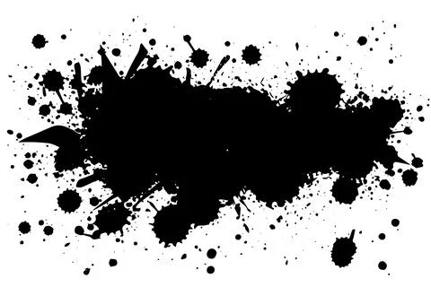 Ink Splatter Vector Paint: Abstract Blot and Splash with Drop's. Abstract Grunge Stock Illustration
