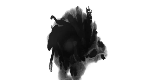 Ink splatter on white 01 Stock Footage 47584043