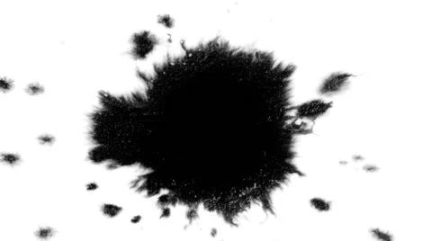 Ink splatter on white 04 Stock Footage 47564466