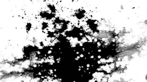 Ink splatter on white 05 Stock Footage 47564548