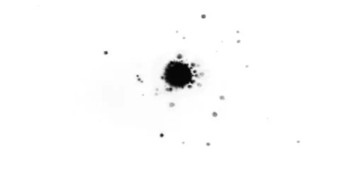 Ink splodges on a white paper Video stock 52482342