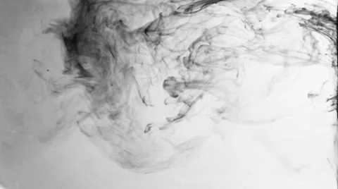 Ink spreads. liquid ink splash in water. Stock Footage