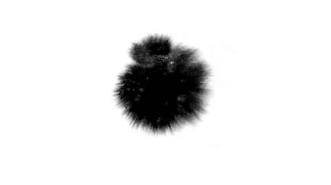 Ink spreads over white background. Stock Footage