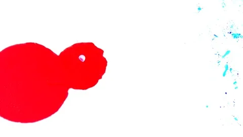 Ink squashed in glass Stock Footage 102030141