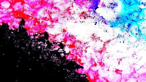 Ink squashed in glass Stock Footage 102030991