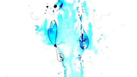 Ink squashed in glass Stock Footage 102032115