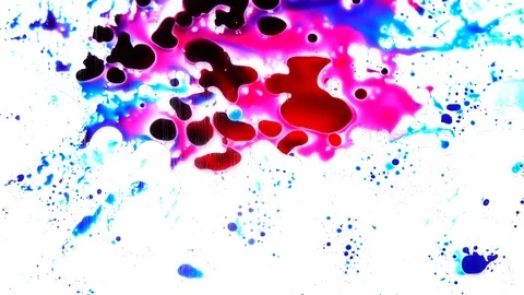 Ink squashed in glass Stock Footage 102032495