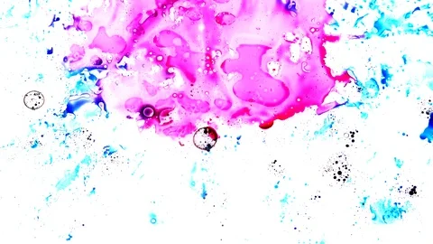 Ink squashed in glass Stock Footage 102032706