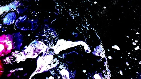 Ink squashed in glass Stock Footage 102032746