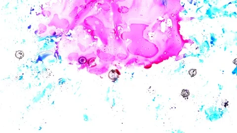 Ink squashed in glass Stock Footage 102032892