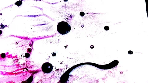 Ink squashed in glass Stock Footage 102033123