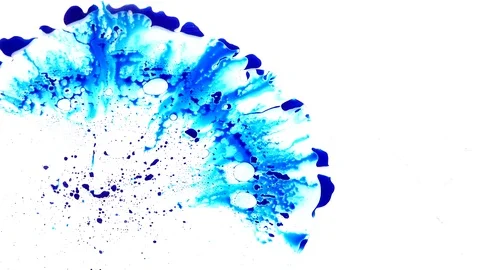 Ink squashed in glass Stock Footage 102033405