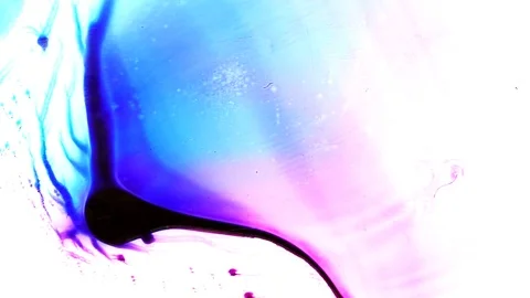 Ink squashed in glass Stock Footage 102033823