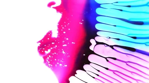 Ink squashed in glass Stock Footage 102033988