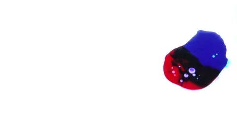 Ink squashed in glass Stock Footage 102034029