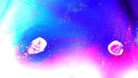 Ink squashed in glass Stock Footage 102034270