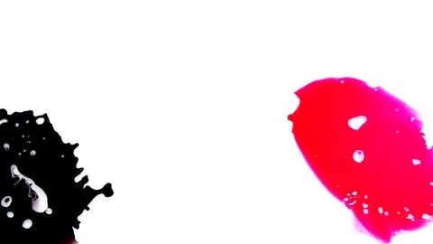 Ink squashed in glass Stock Footage 102034523