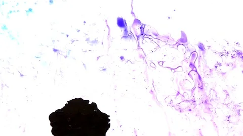 Ink squashed in glass Stock Footage 102035274