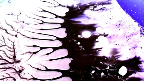 Ink squashed in glass Stock Footage 102035491