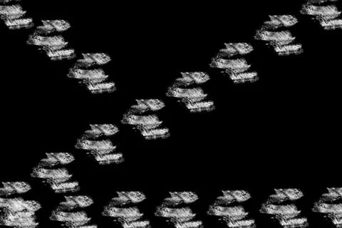 Ink stains made in line sequence with a computer brush on a black backgroun.. Stock Illustration