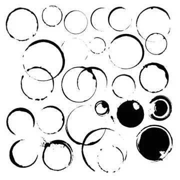 Ink stains paint ring Illustrazione stock