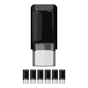 Ink stamp handle cartoon vector graphic Illustration