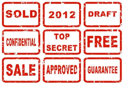 Ink stamps Illustrazione stock