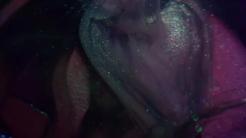 Ink stream blur sparkling flow color blob sphere Stock-Footage 329277923